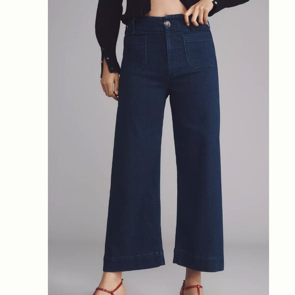 Anthropologie Maeve The Colette High Rise Wide Leg Jeans 30P - Picture 1 of 11